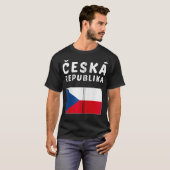 Czech Republic  Czech Tee Flag souvenir Gift Zip  Tシャツ (正面フル)