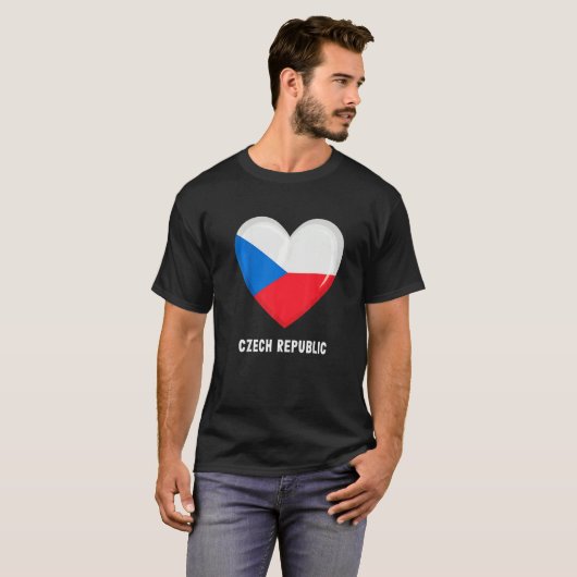 Czech Republic Flag Czech Tシャツ (正面フル)