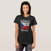 Czech Republic Flag Distressed Men Women Kids Czec Tシャツ (正面フル)