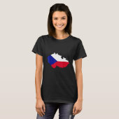 Czech Republic map flag Tシャツ (正面フル)