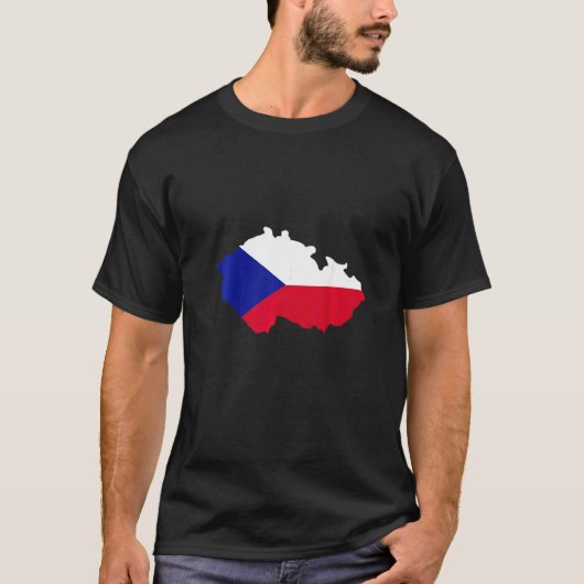 Czech Republic map flag   Tシャツ (正面)
