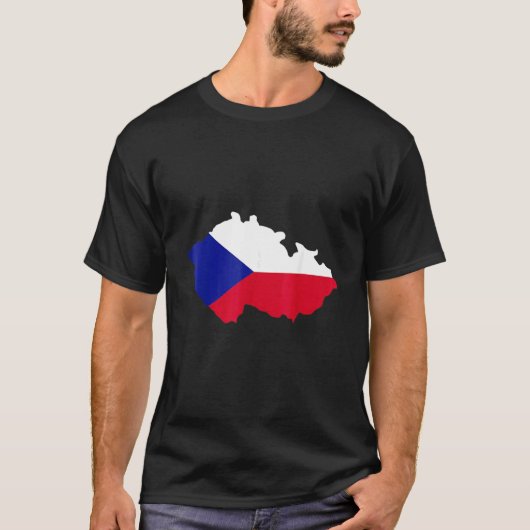 Czech Republic map flag Tシャツ (正面)