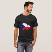 Czech Republic map flag Tシャツ (正面フル)