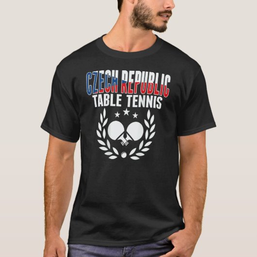 Czech Republic Ping Pong   Czech Table Tennis Supp Tシャツ (正面)