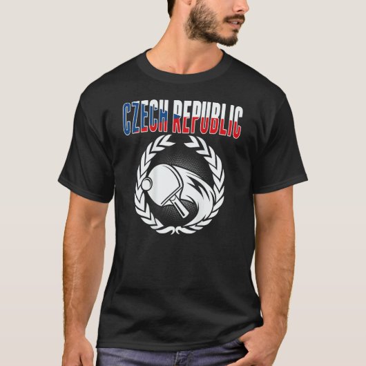Czech Republic Ping Pong  Czech Table Tennis Suppo Tシャツ (正面)