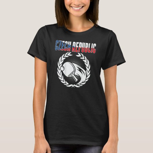 Czech Republic Ping Pong Czech Table Tennis Suppo Tシャツ (正面)