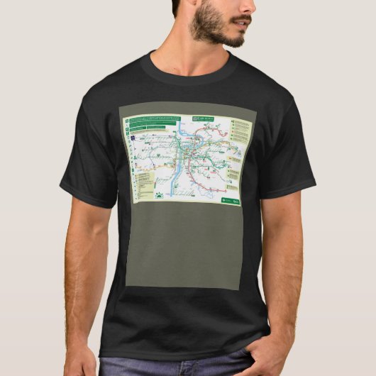 Czech Republic  Prague  Praha  Metro Map  HD Tシャツ (正面)