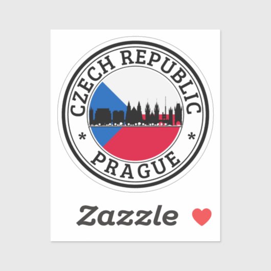 Czech Republic Sealノートパソコンのシール丸い旗。 シール (シート)