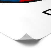 Czech Republic Shadesカスタム文字&カラーポスター ポスター (角)