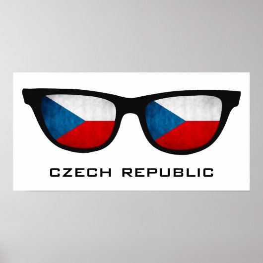 Czech Republic Shadesカスタム文字&カラーポスター ポスター (正面)