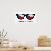 Czech Republic Shadesカスタム文字&カラーポスター ポスター (キッチン)