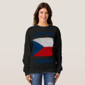 Czech Republic Strong，チェコ国旗，チェコ国旗 スウェットシャツ (正面フル)