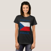 Czech Republic Strong，チェコ国旗，チェコ国旗 Tシャツ (正面フル)