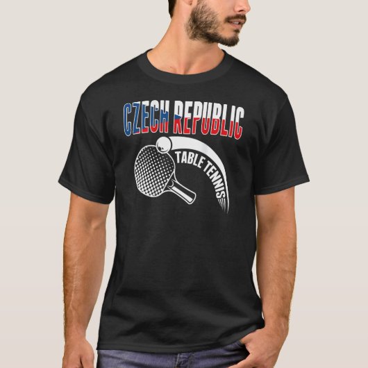 Czech Republic Table Tennis  Czech Ping Pong Suppo Tシャツ (正面)