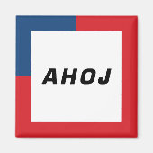 Czech Words - Ahoj (Hello) 01A マグネット (正面)