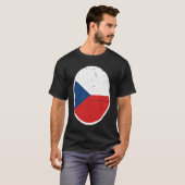Czechia Flag Proud Czech Tシャツ (正面フル)