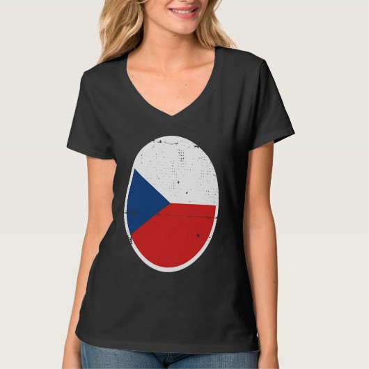 Czechia Flag Proud Czech Tシャツ (正面)