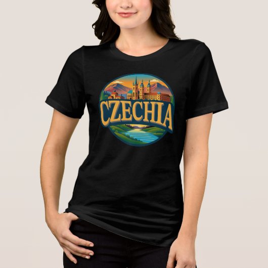 Czechia Republic Europe トライブレンドＴシャツ (正面)