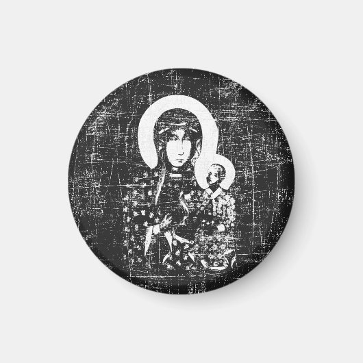 Czestochawaのブラックマドンナ マグネット (正面)