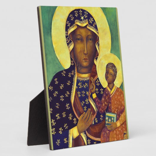 Czestochawaの私たちの女性ブラックマドンナポーランドアイコン フォトプラーク (側面)