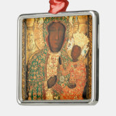 Czestochawaの私たちの女性ブラックマドンナポーランドギフト メタルオーナメント (左)