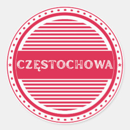 Czestochowa City Pride Emblem – Polish Identity ラウンドシール