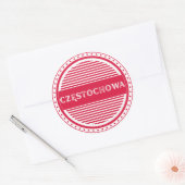 Czestochowa City Pride Emblem – Polish Identity ラウンドシール (封筒)
