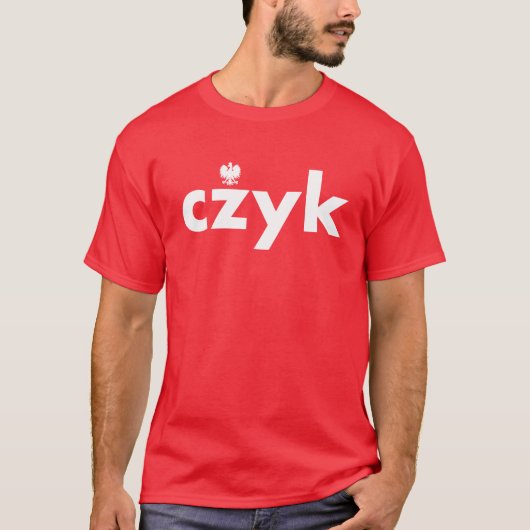 CZYKポーランド姓Tシャツ Tシャツ (正面)