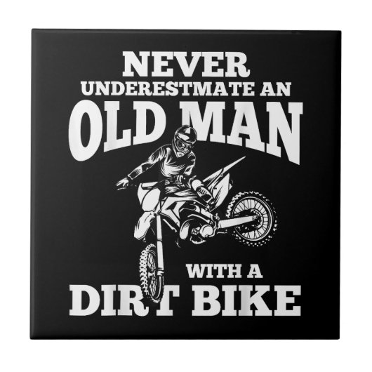 Dおもしろいを持つ老人には贈り物は決して気に入らない タイル (正面)