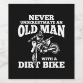 Dおもしろいを持つ老人には贈り物は決して気に入らない ワインラベル (シングルラベル)