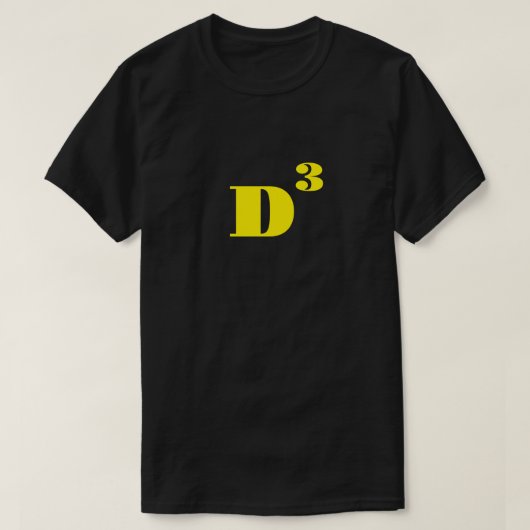Dから3乗D語 Tシャツ (デザイン正面)