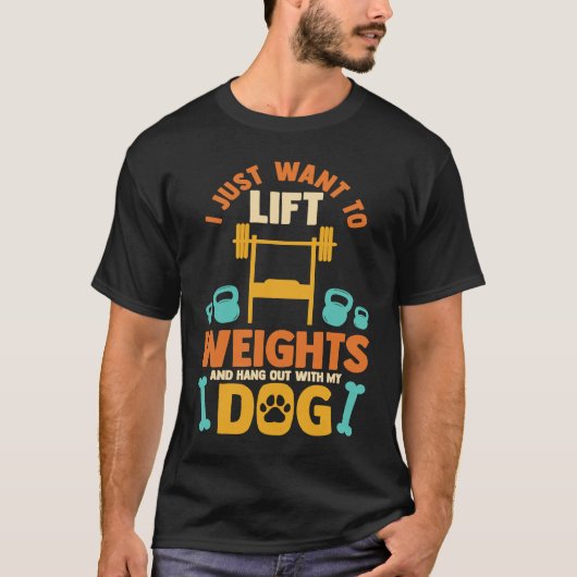 Dでウエイトを持ちつる出したいだけだ Tシャツ (正面)