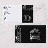 Dのケルト人のモノグラム 名刺 (正面/裏面)