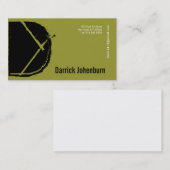 Dの手紙のアルファベットの名刺の緑 名刺 (正面/裏面)