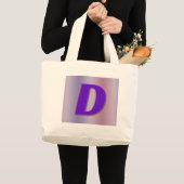 Dの紫色のモノグラム ラージトートバッグ (正面(商品))