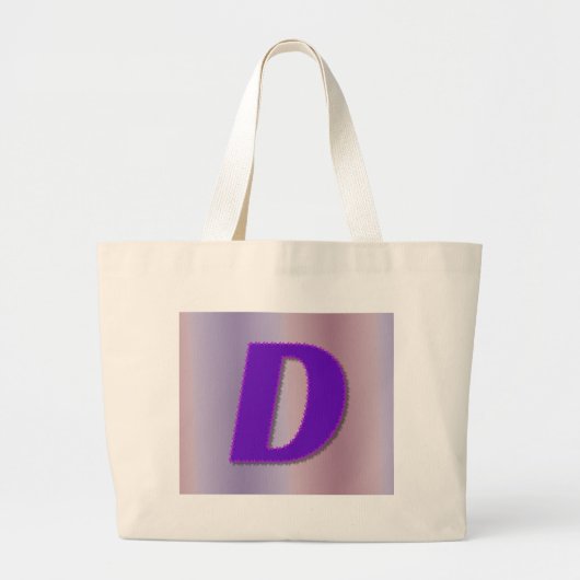Dの紫色のモノグラム ラージトートバッグ (正面)