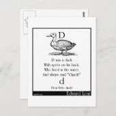 dはアヒルだった ポストカード (正面/裏面)