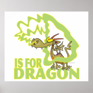 Dはドラゴン文字abc漫画 ポスター