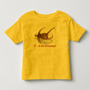 Dは恐竜のアラモサウルスの幼児のTシャツのためです トドラーTシャツ