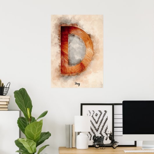 Dは犬 ポスター (ホームオフィス)