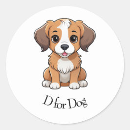 Dは犬 ラウンドシール
