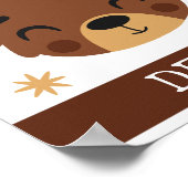 Dは鹿のアルファベット - 乳児室、寝室、子供部屋の壁アート ポスター (角)