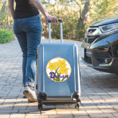 Dは、ポンポンと黄色い水仙のフェルトフラワーのことです  シール (スーツケースインサイチュ)