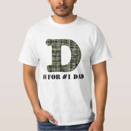Dは..... #1Dad用で、名前は背面 Tシャツ