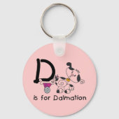 DはDalmationのTシャツおよびギフトのためです キーホルダー (正面)