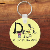 DはDalmationのTシャツおよびギフトのためです キーホルダー (正面)