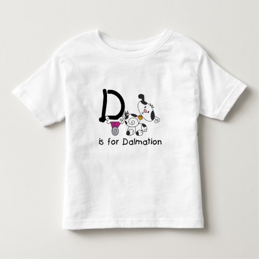 DはDalmationのTシャツおよびギフトのためです トドラーTシャツ (正面)