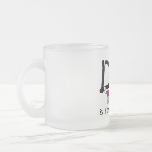 DはDalmationのTシャツおよびギフトのためです フロストグラスマグカップ (左)