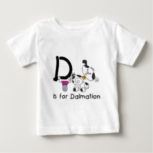 DはDalmationのTシャツおよびギフトのためです ベビーTシャツ
