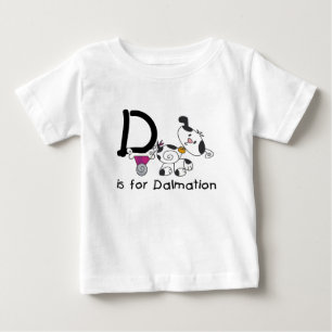 DはDalmationのTシャツおよびギフトのためです ベビーTシャツ